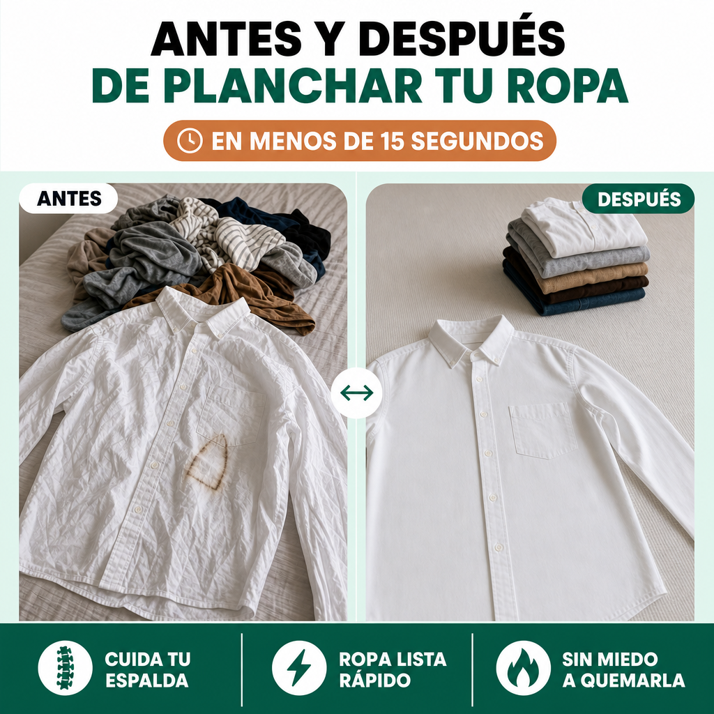 Plancha a vapor 3 en 1 VaporYa® 👕 Inalámbrica - Ultra liviana - No quema tu ropa