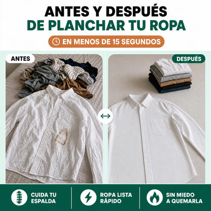 Plancha a vapor 3 en 1 VaporYa® 👕 Inalámbrica - Ultra liviana - No quema tu ropa